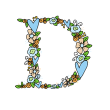 Load image into Gallery viewer, D- Initial - 5"x5" Print