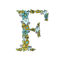 Load image into Gallery viewer, F- Initial - 5"x5" Print