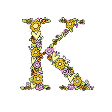 Load image into Gallery viewer, K - Initial - 5"x5" Print