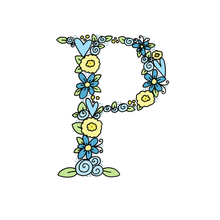 Load image into Gallery viewer, P - Initial - 5"x5" Print