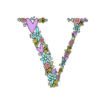 Load image into Gallery viewer, V - Initial - 5"x5" Print