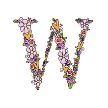 Load image into Gallery viewer, W - Initial - 5"x5" Print
