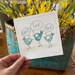 Effing Birds-Greeting Card