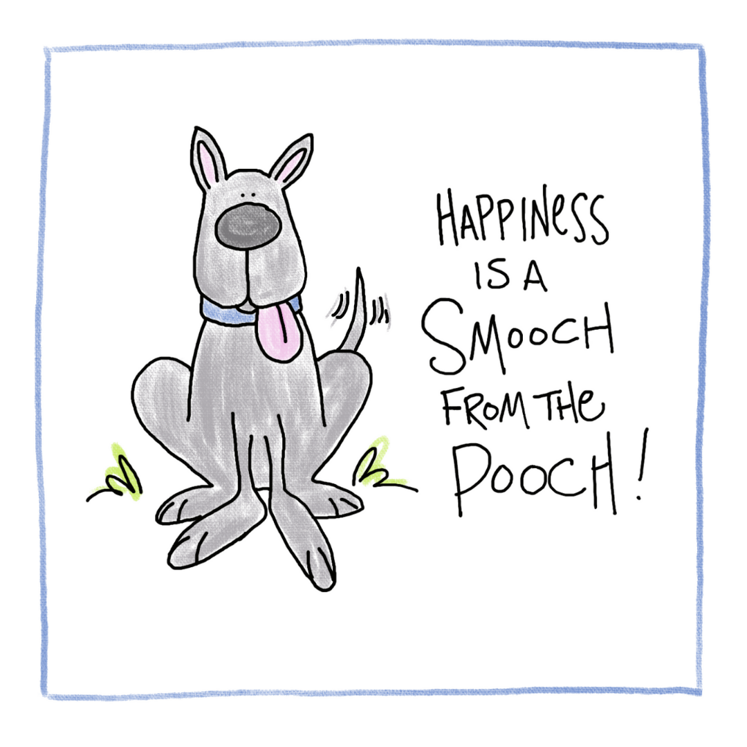 A Smooch From The Pooch-Greeting Card – Out On A Whim Greetings