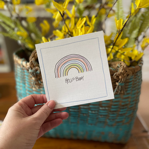 Hello Baby Rainbow-Greeting Card