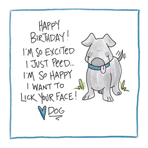 Happy Birthday From Dog-Greeting Card