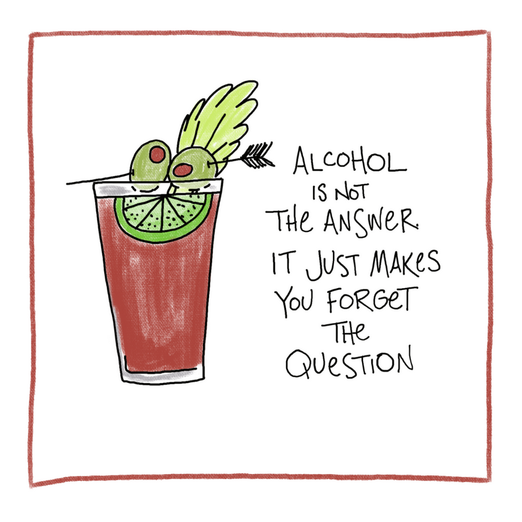 Alcohol Is Not The Answer-Greeting Card