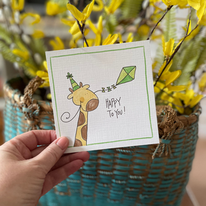 Happy To You Giraffe -Greeting Card
