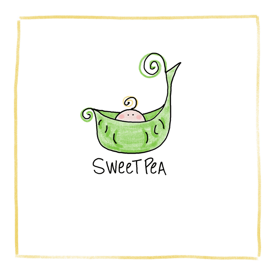 Sweet Pea-Greeting Card