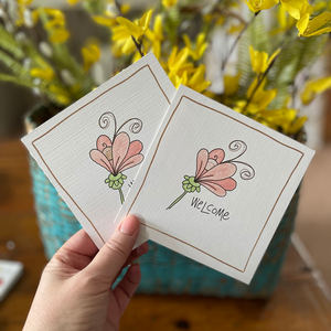 Welcome Flower-Greeting Card