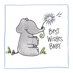 Elephant Wishes-Greeting Card