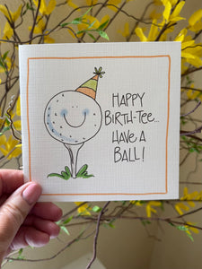 Golf Tee-Greeting Card