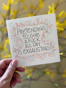 Pretending-Greeting Card