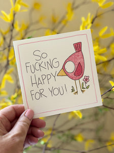 Fucking Happy-Greeting Card