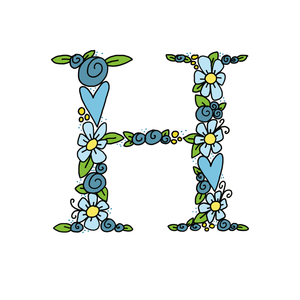 H - Initial - 5"x5" Print