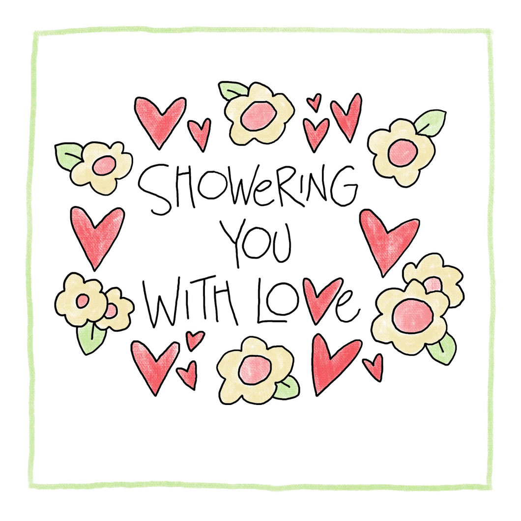 Showering-Greeting Card