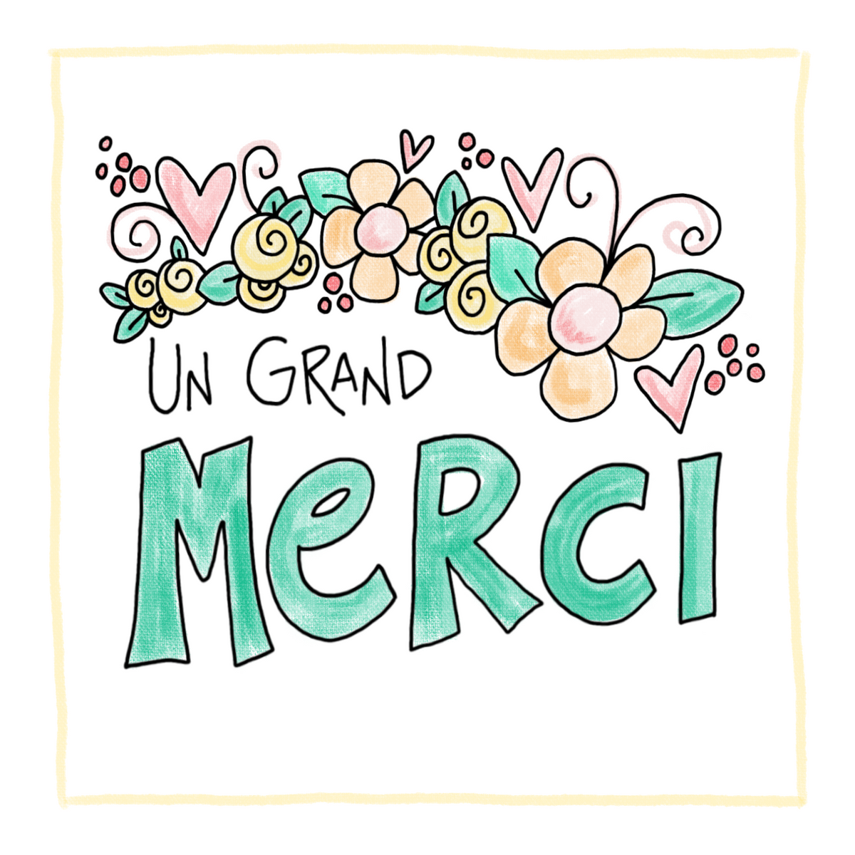 Un Grand Merci - Greeting Card – Out On A Whim Greetings