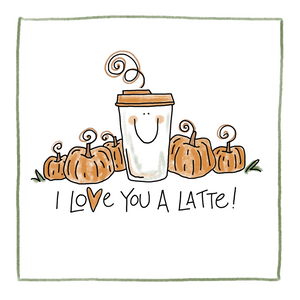 Latte-Fall Greeting Card