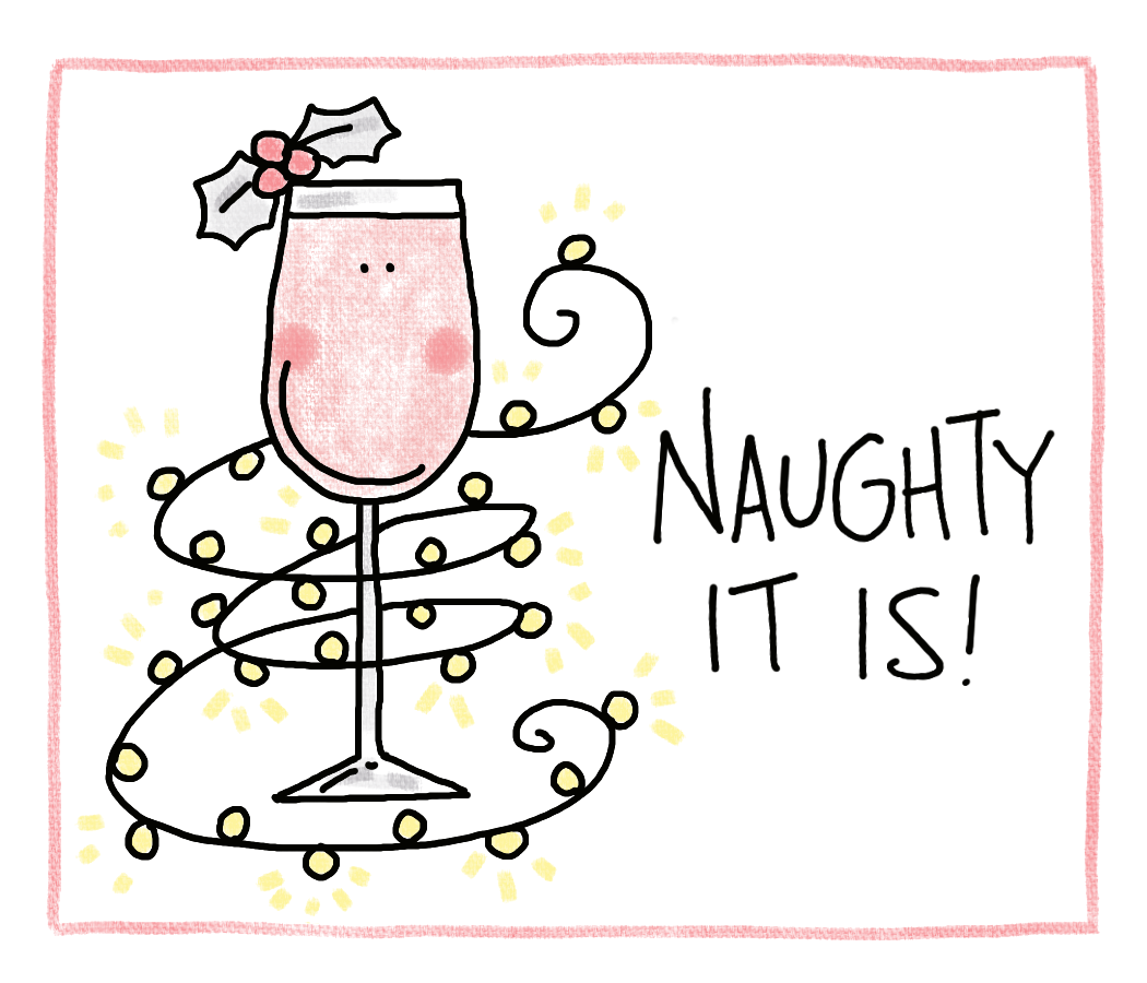 Naughty It Is - Holiday Bottle Note