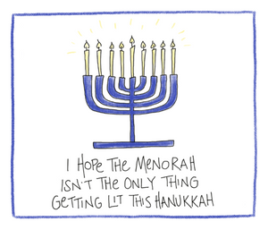 Menorah - Hanukkah Bottle Note