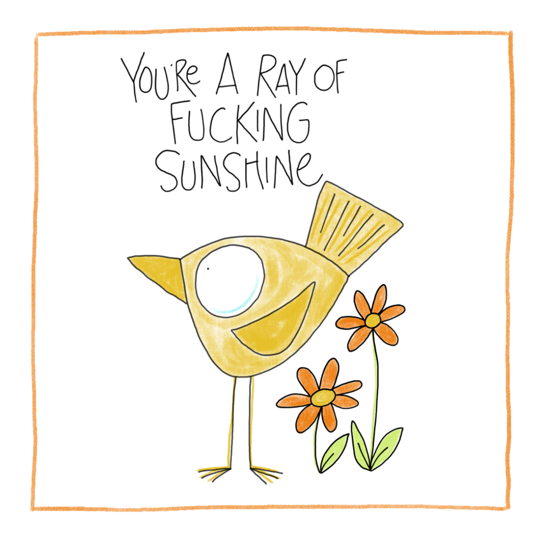 Ray Of Fucking Sunshine-Greeting Card