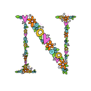 N - Initial - 5"x5" Print