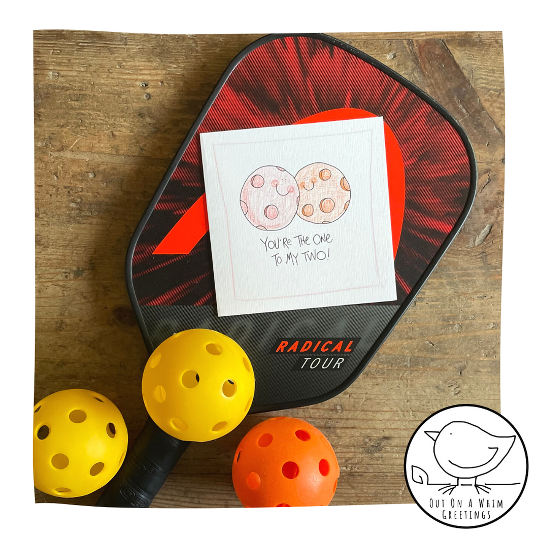 One Two (Pickleball)-Greeting Card