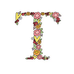 T - Initial - 5"x5" Print