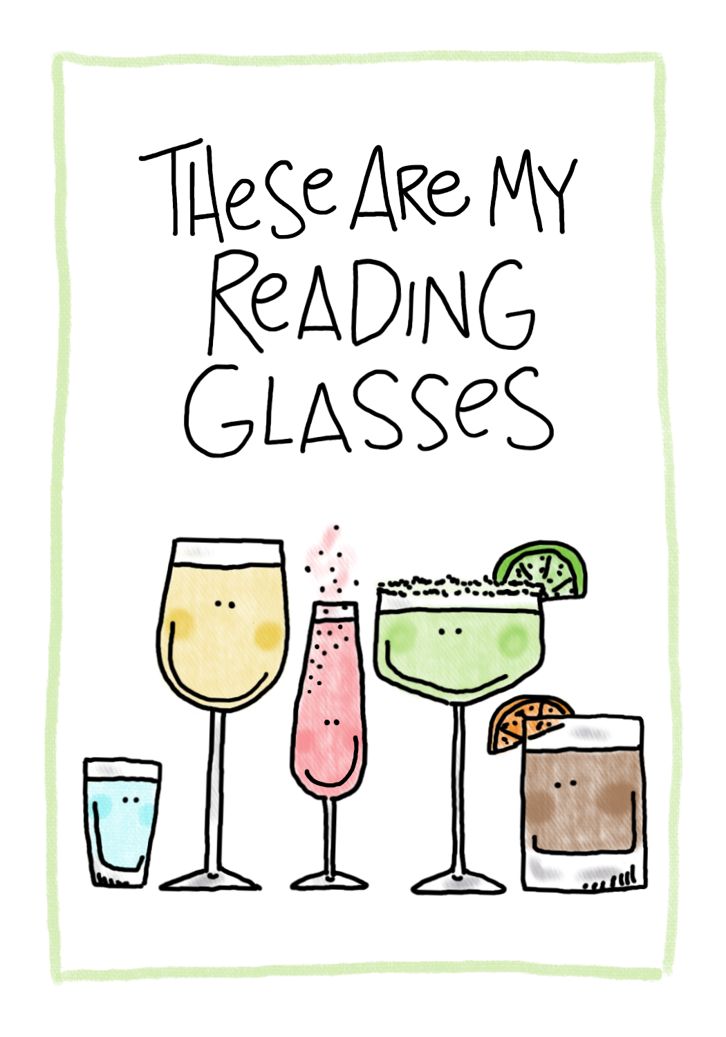 Reading Glasses -Bookmark Card