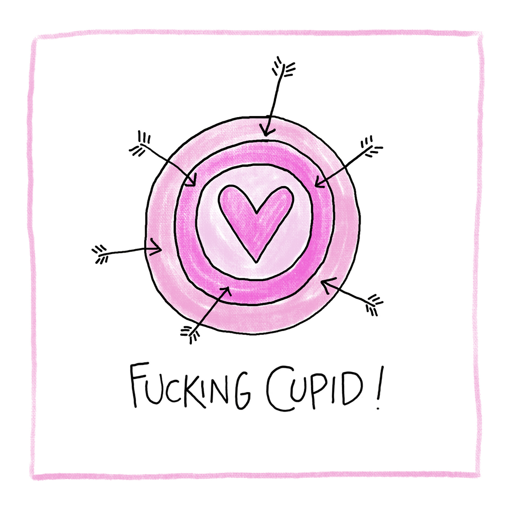 Fucking Cupid Valentine Greeting Card