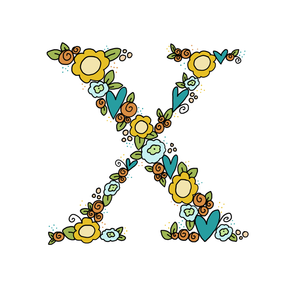 X - Initial - 5"x5" Print