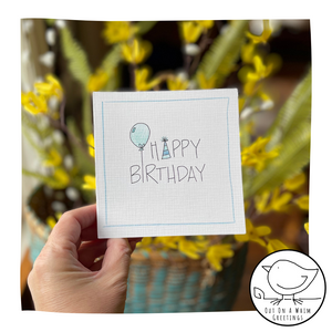 Balloon & Hat-Greeting Card