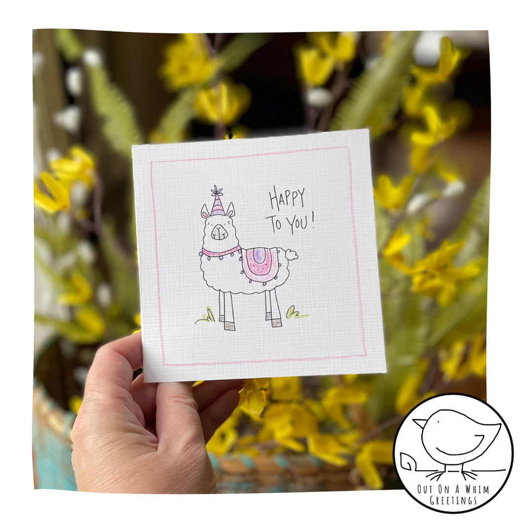 Happy To You Llama-Greeting Card