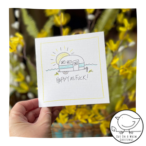 Happy As Fuck-Greeting Card